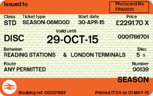rail travel season tickets